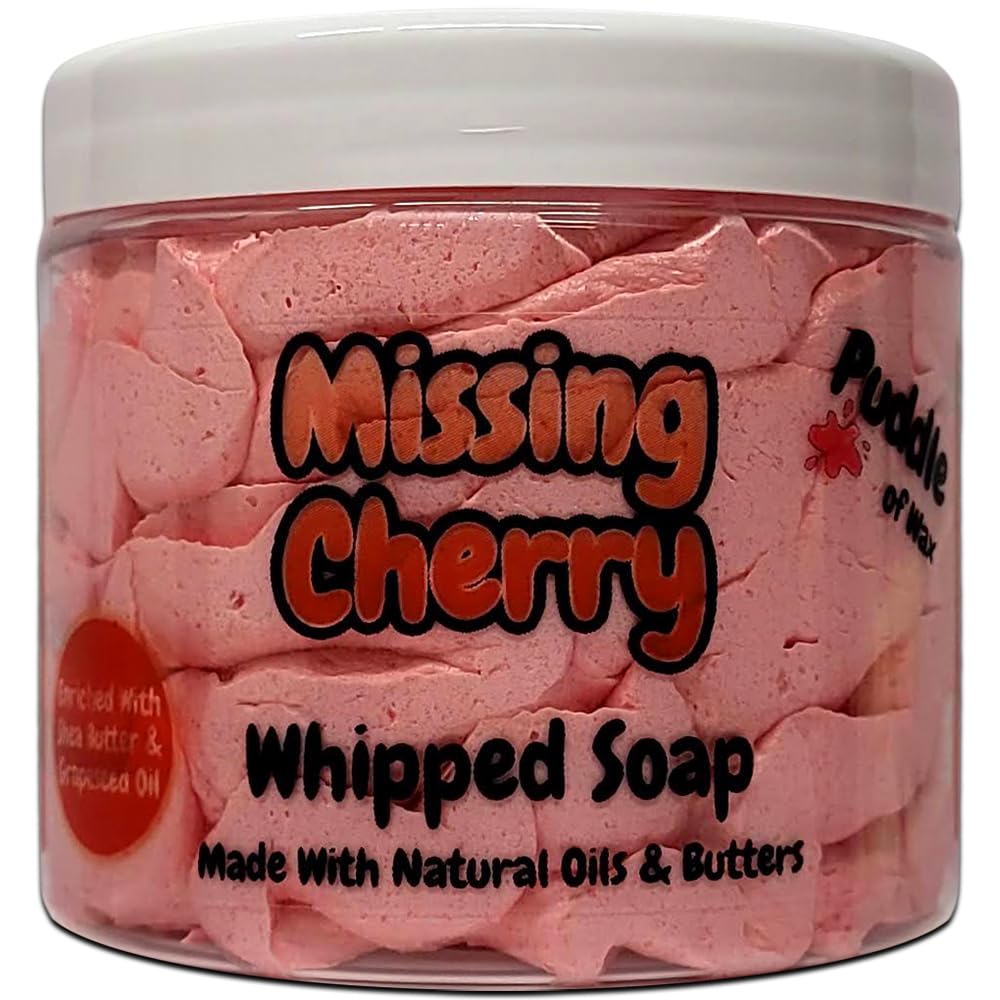 Puddle of Wax Lost Cherry Whipped Soap Body Wash - Vegan & Shea Butter