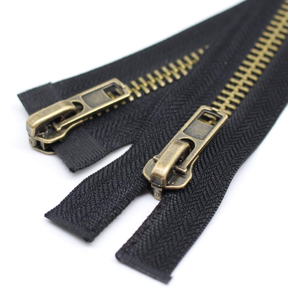 ByaHoGa 68 cm #8 Zip Metal 2 Way Separable Bronze TW - image 3