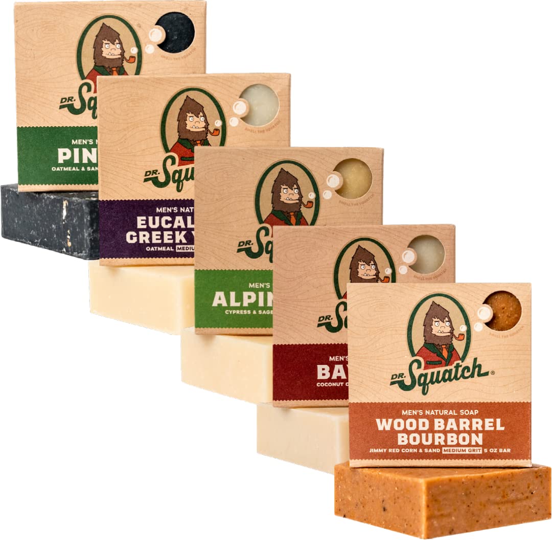 Dr. Squatch Natural Soap for Men | 5 Bar Variety Pack Cold Process