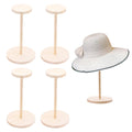 Chihutown 4PCS Hat Stands for Display, Wooden Hat Stand, Cap Organizer for Baseball Caps, Hat Holders for Model Car Display, Multipurpose Hat Storage