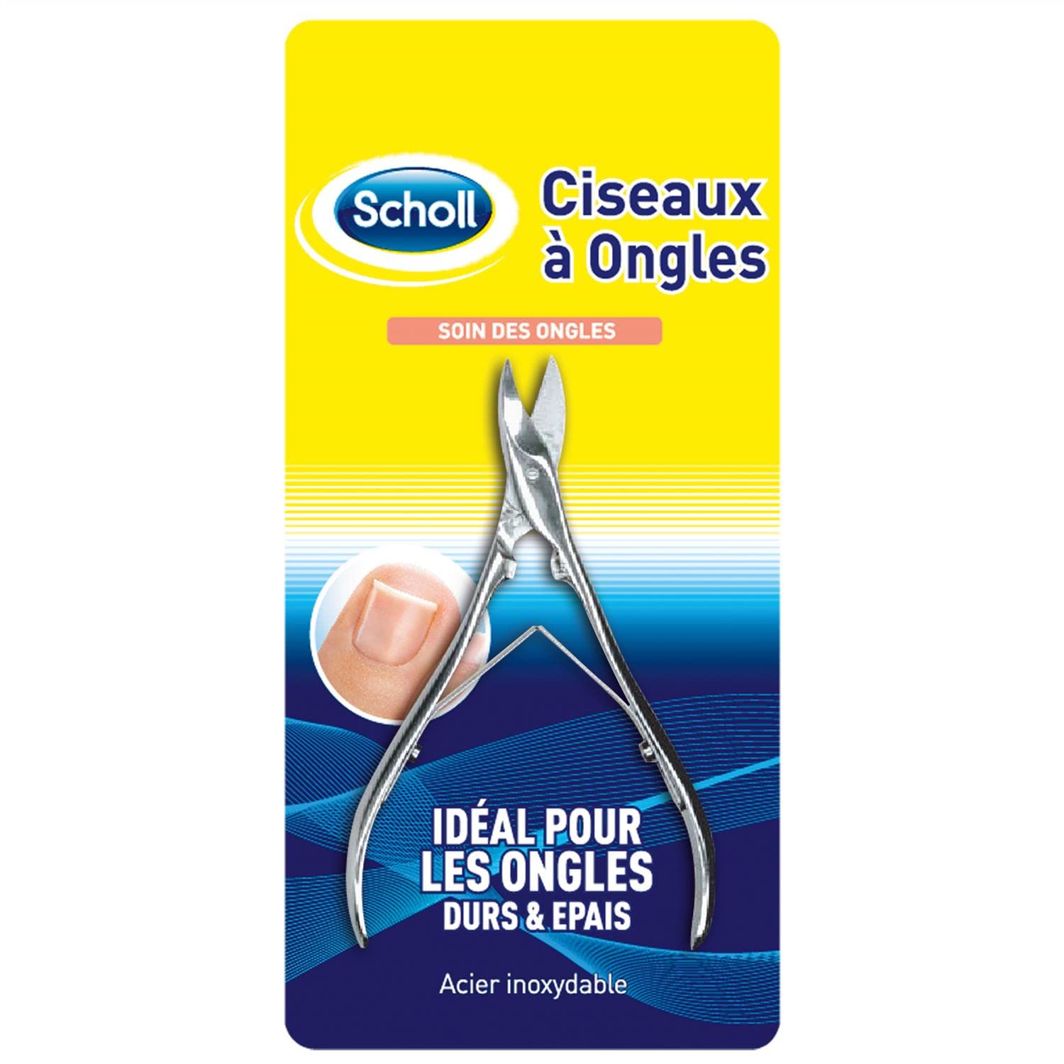 Scholl Nail Scissors – Ergonomic Stainless Steel Toenail Clippers
