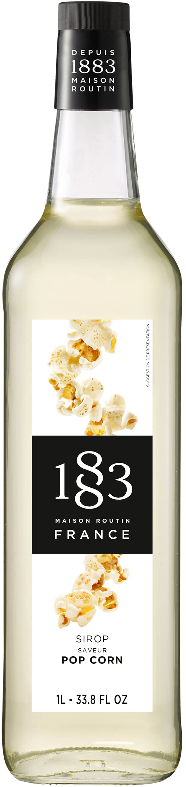1883 Maison Routin Popcorn Syrup – Gourmet Coffee & Cocktail Mixer 1L