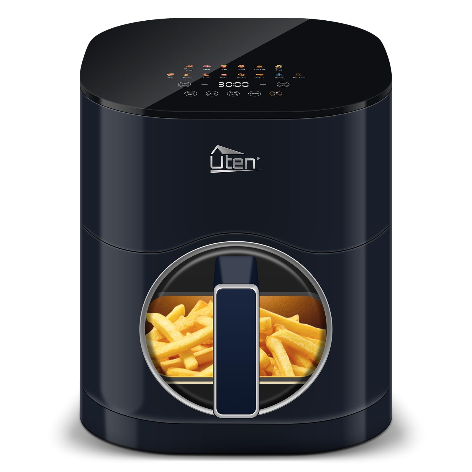Uten Dual Blaze Air Fryer 5.5L | 14-in-1 Smart Cooker with Visual Window