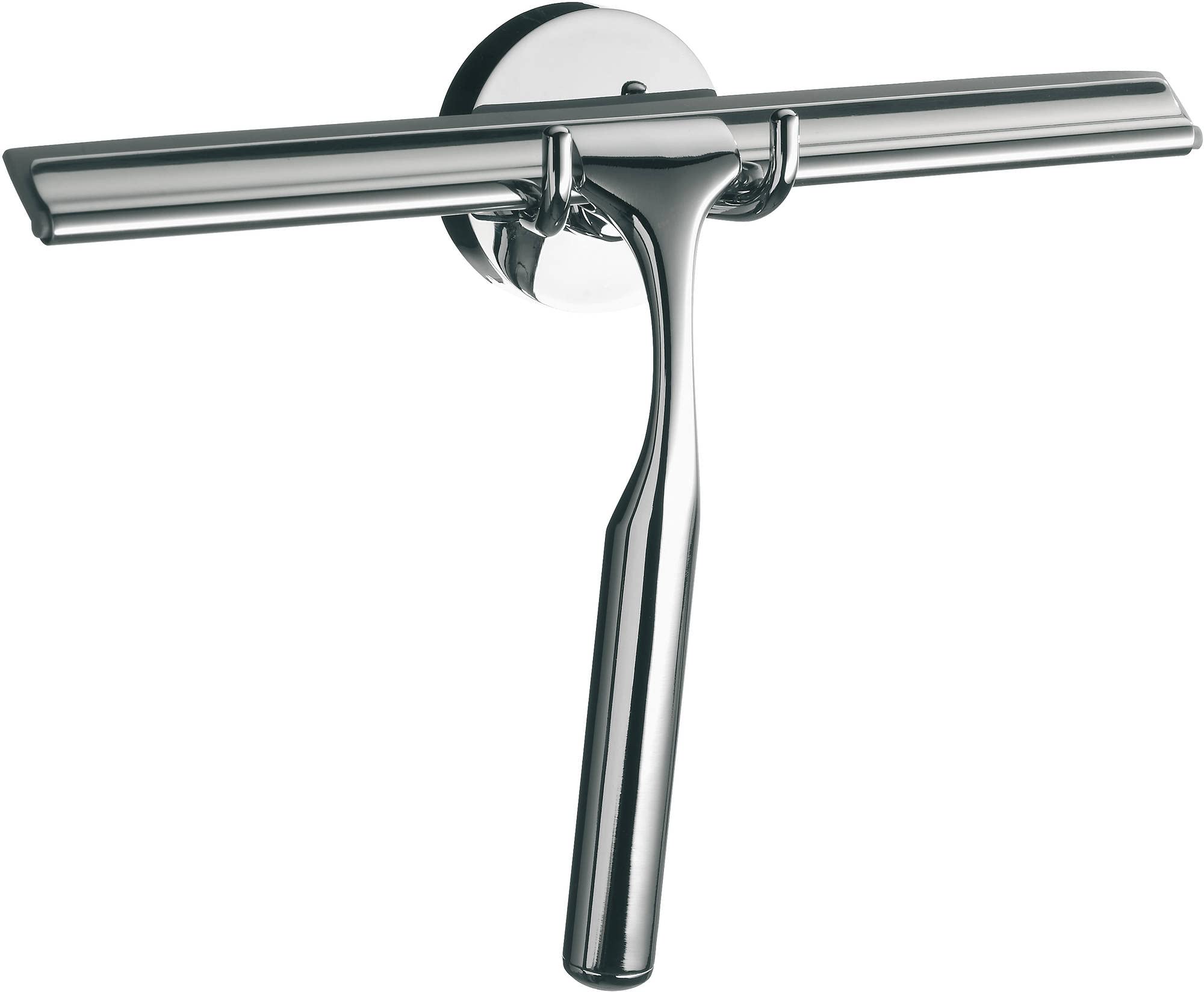 Emco System 2 Chrome Shower Wiper with Wall Holder – Metal Squeegee