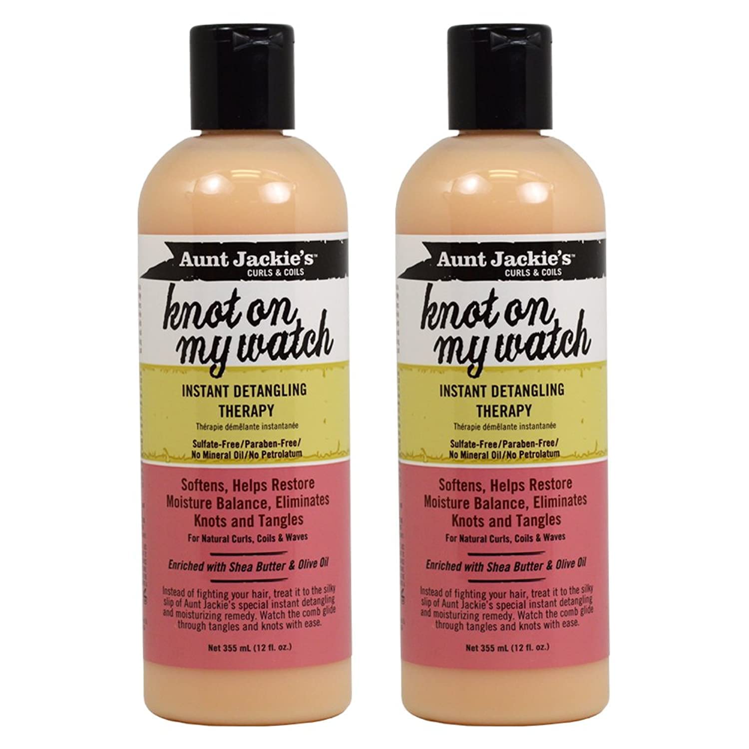 Aunt Jackie's Knot On My Watch Detangling Therapy - 12oz (2 Pack)