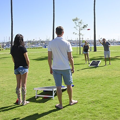 GoSports Aluminum Cornhole Game Set – 4x2 ft Regulation Size with 8 Bags