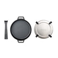 Ooni 9" Cast Iron Skillet Pan with Removable Handle and Trivet