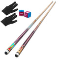 AKLOT 58" Canadian Maple Wood Pool Cues - Set of 2 Billiard Sticks
