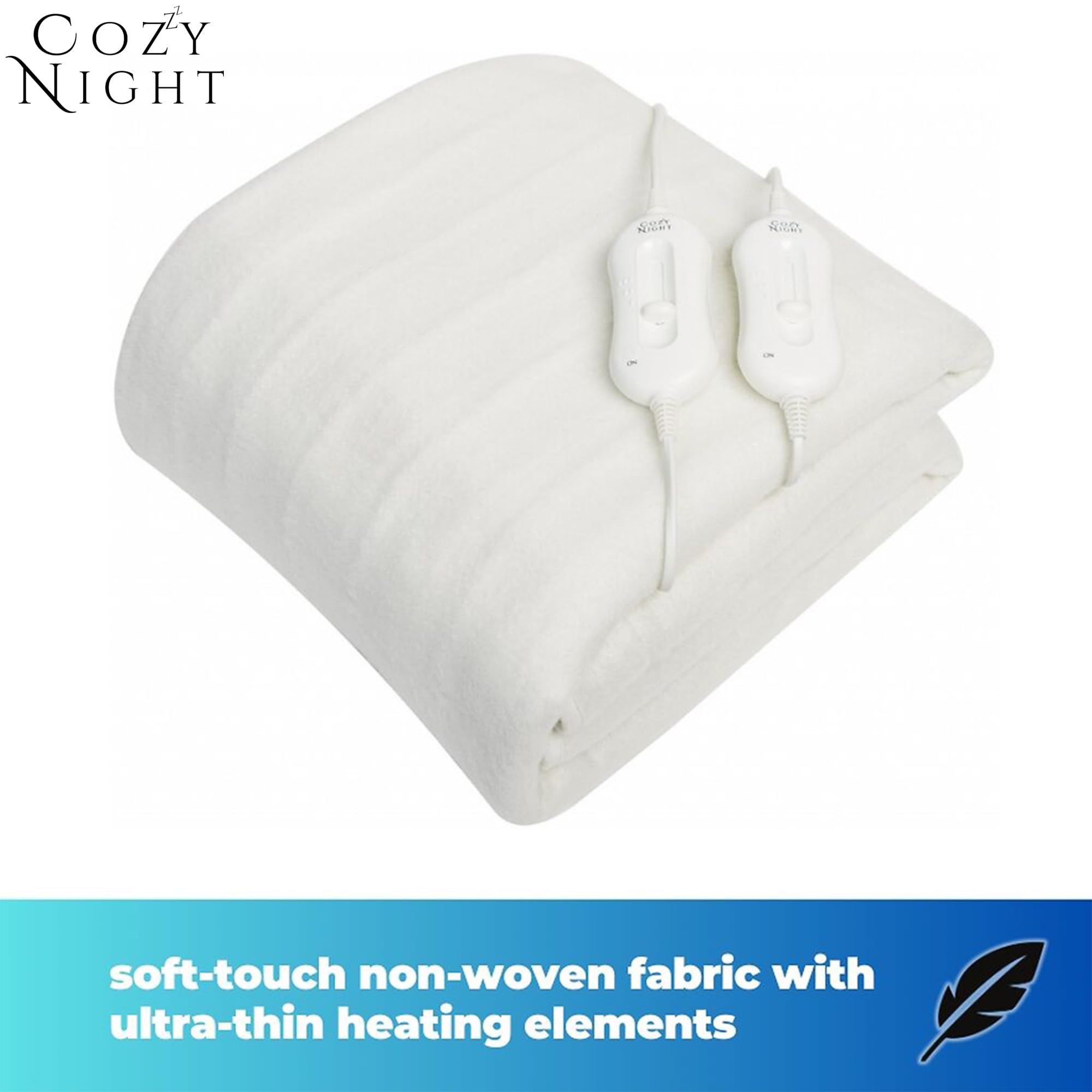 Cozy Night Double Electric Blanket | Dual Control Heated Underblanket