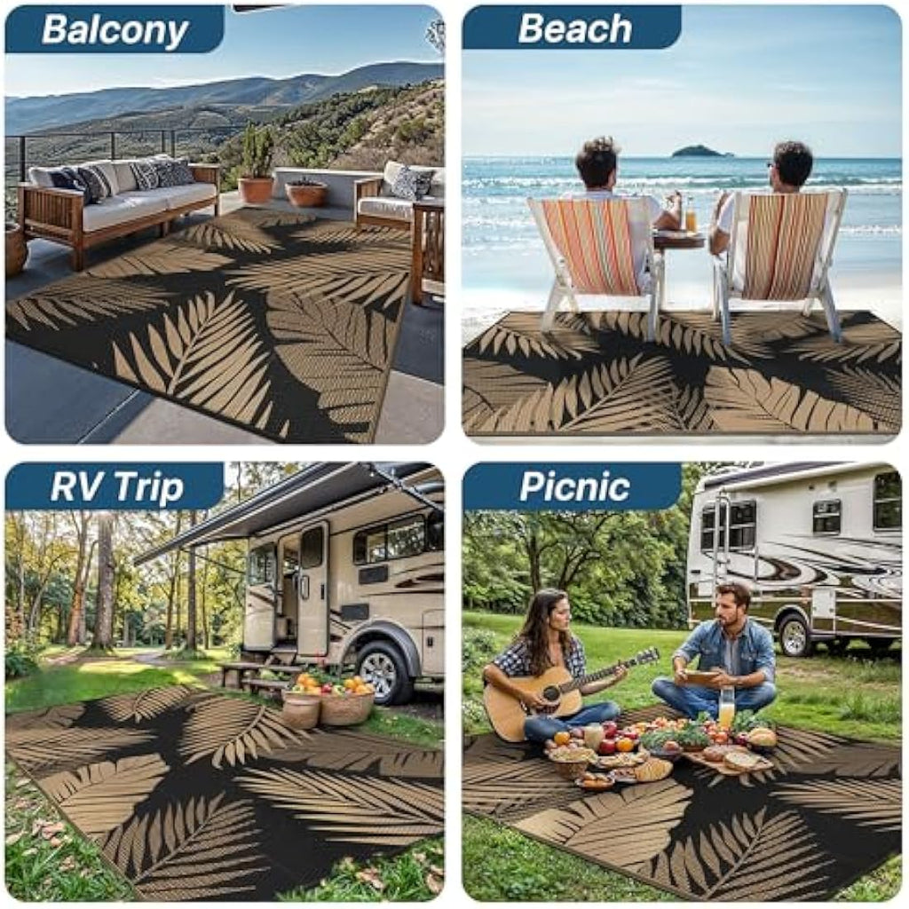 Genimo Outdoor Rug – 275x365cm Reversible Waterproof Plastic Patio Mat