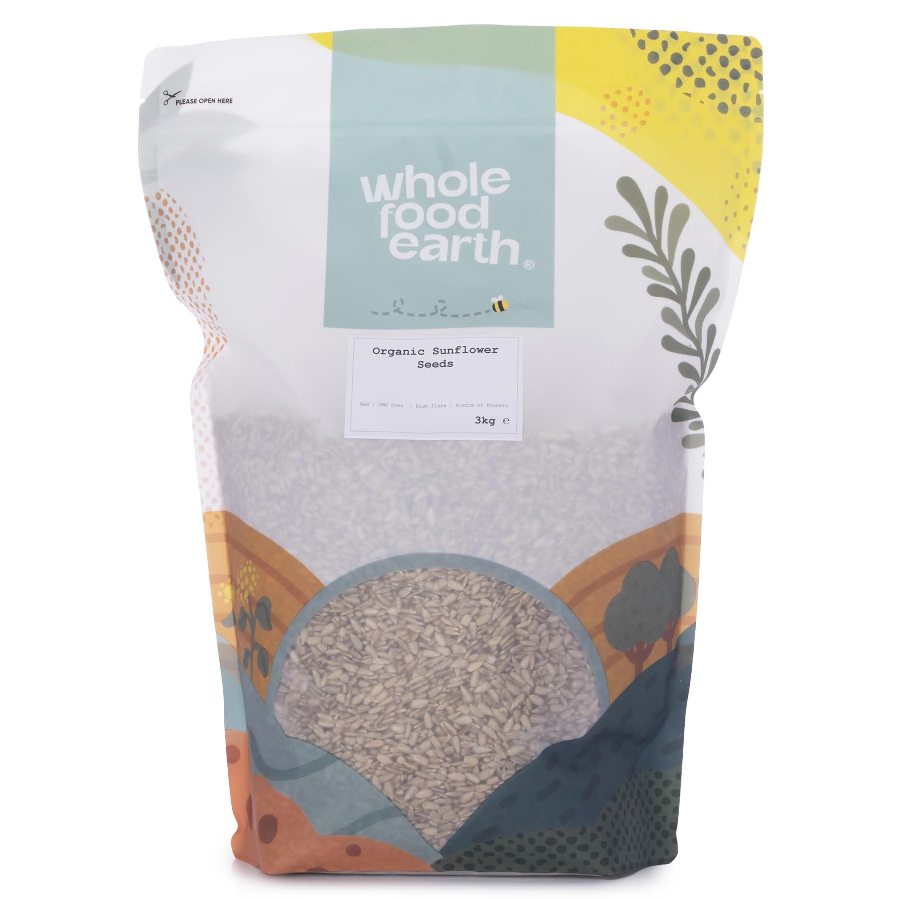 Wholefood Earth Organic Sunflower Seeds – 3kg Raw Vegan Superfood