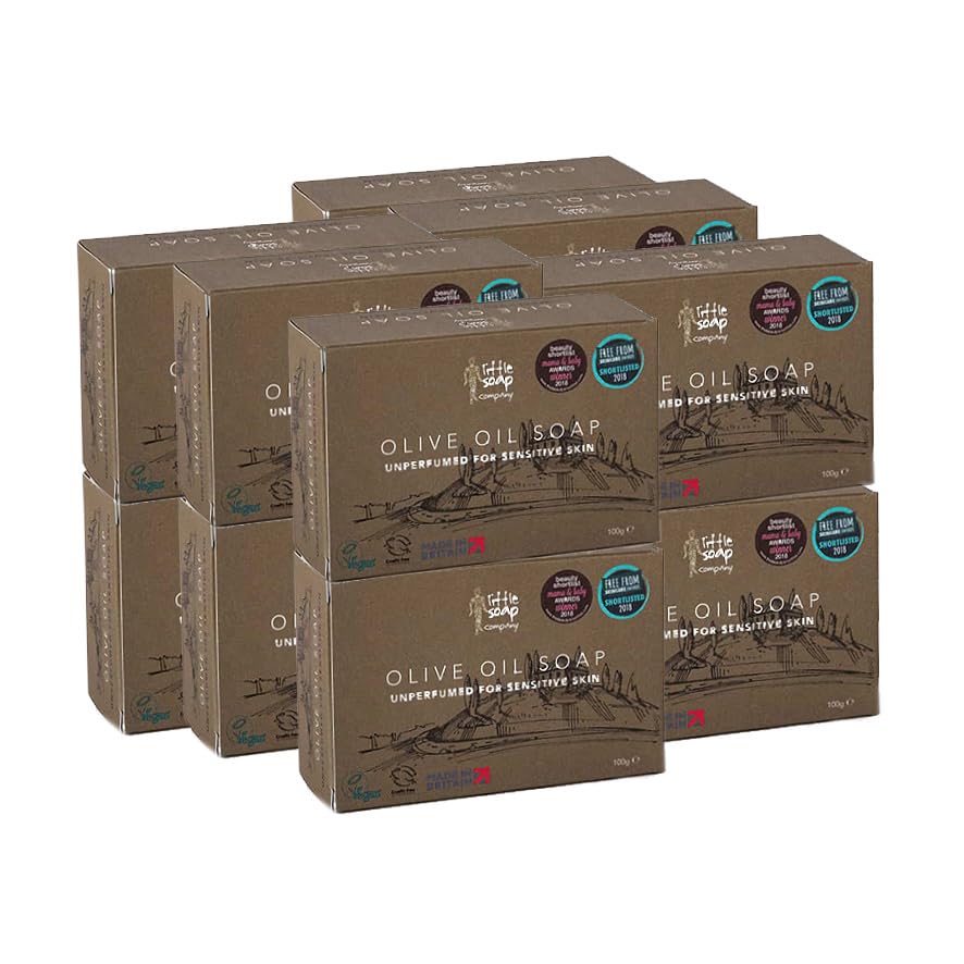 Little Soap Olive Oil Soap Bar 12pk – Natural Vegan Soap for Sensitive Skin