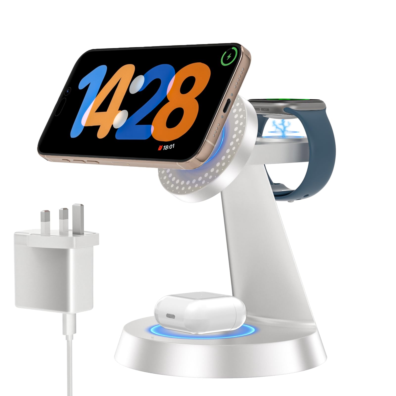 3-in-1 Magnetic Wireless Charging Station for iPhone & AirPods