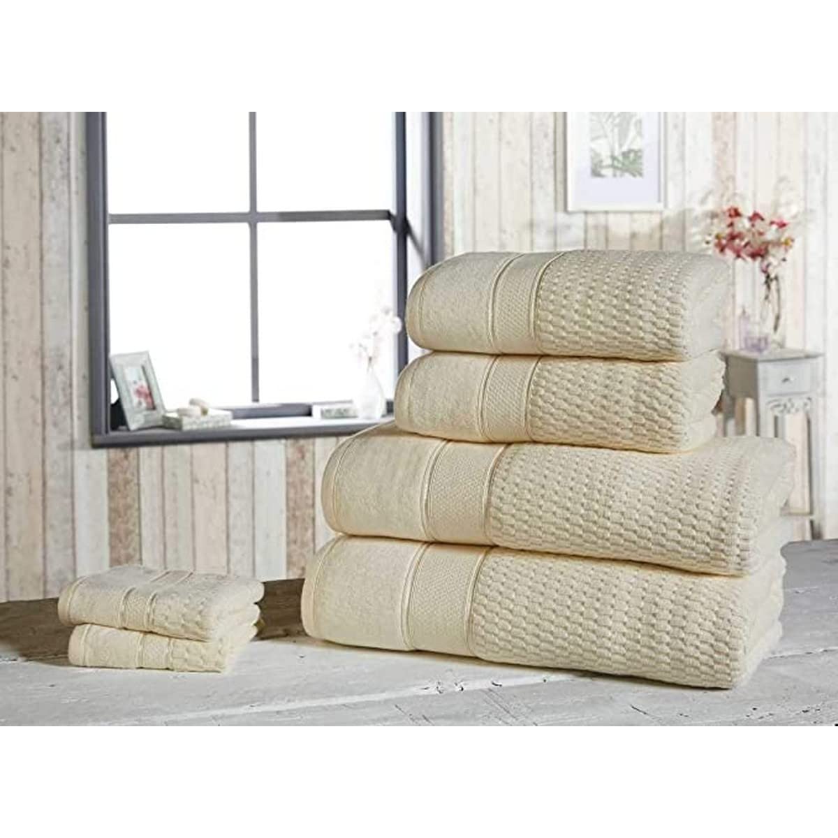 Rapport Luxury Royal Velvet 2 Piece Cotton Bath Sheet Set – Cream