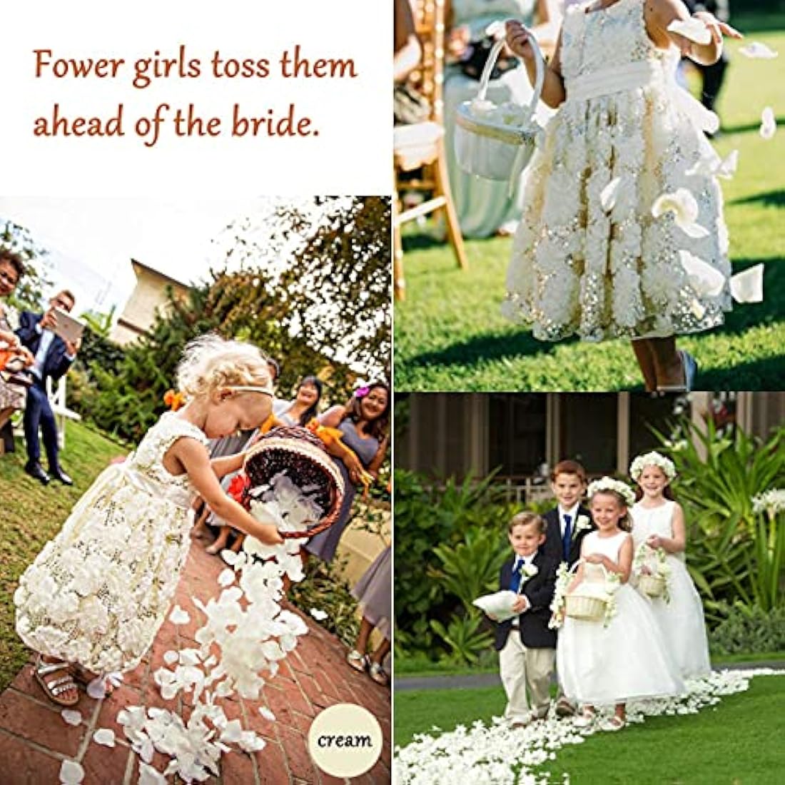4000pcs Silk Rose Petals for Wedding Decor - White