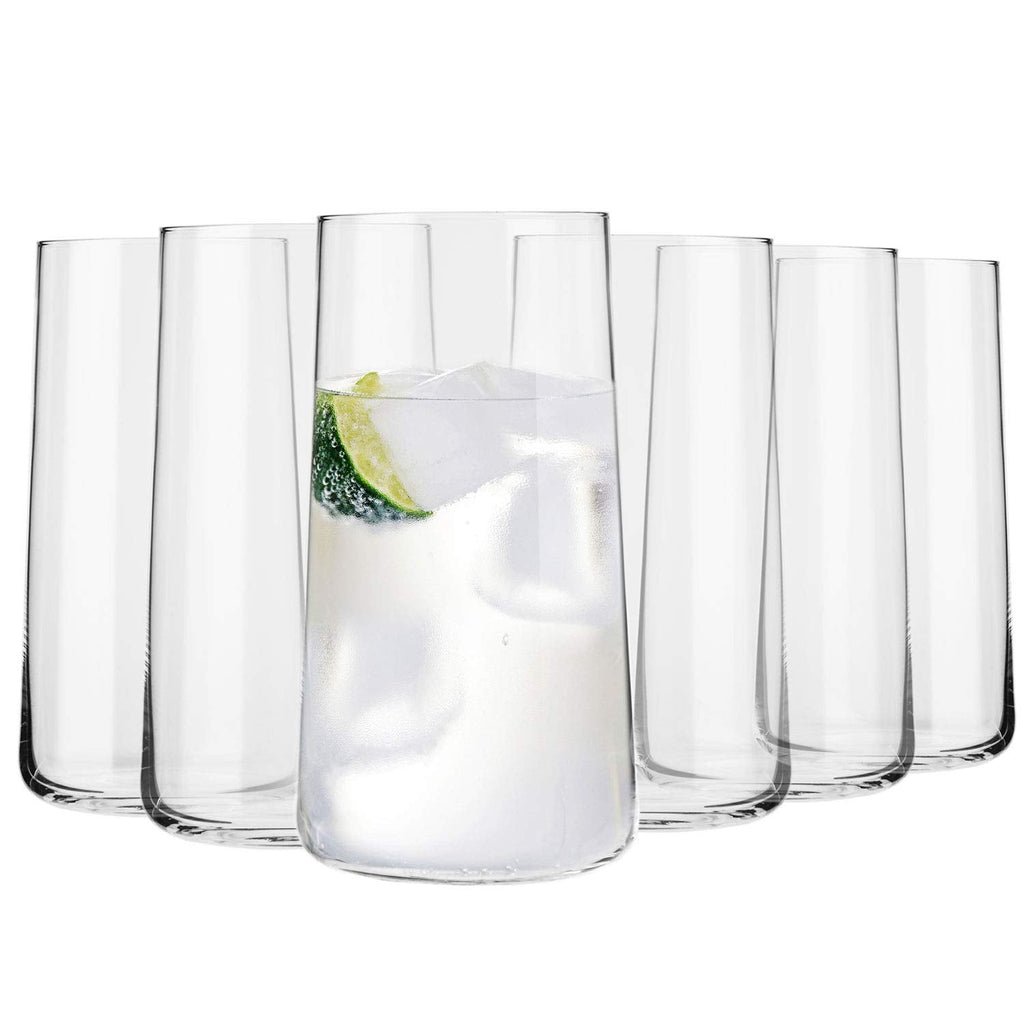 Krosno Avant-Garde Highball Glasses - Set of 6 Lead-Free Tumblers, 540ml