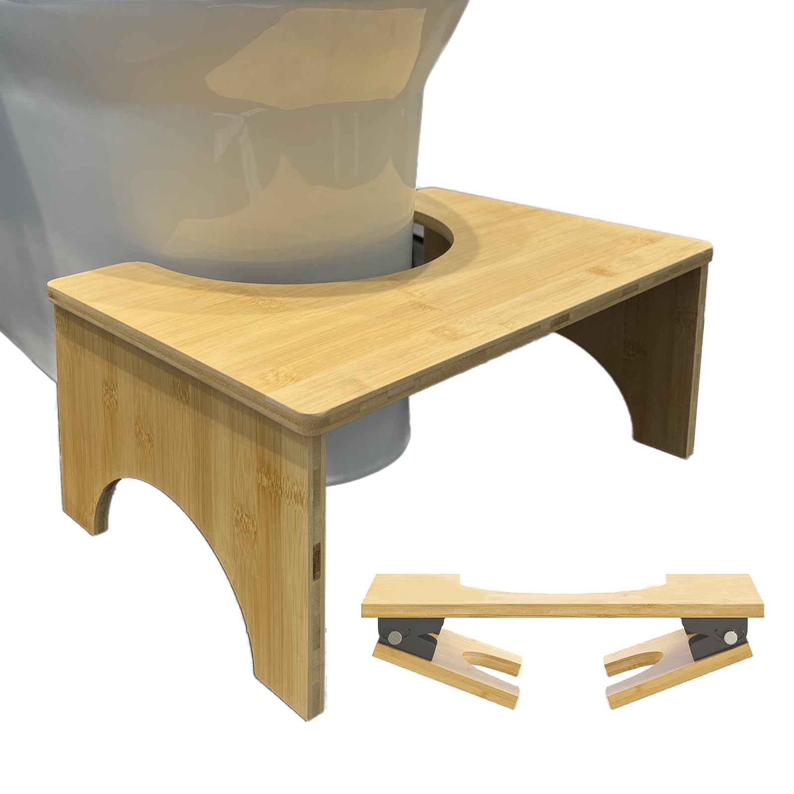 Jolof Store Bamboo Squatting Potty Stool – Ergonomic Toilet Footstool