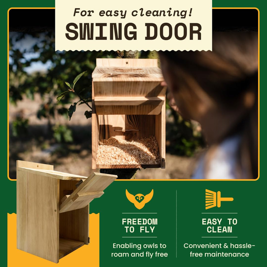 Cedar Owl House – Prebuilt Nesting Box for Screech Owls