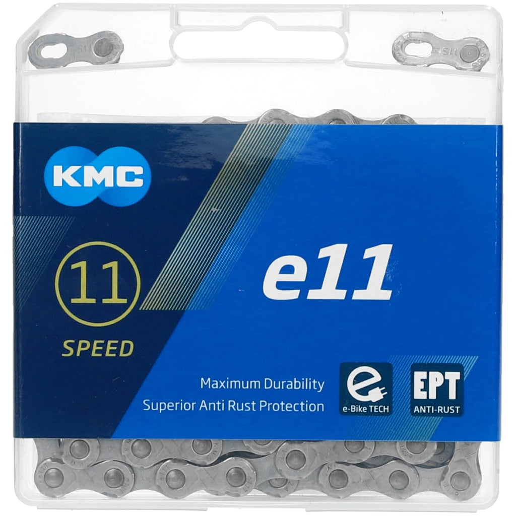 KMC e11 EPT 11-Speed eBike Chain | Anti-Rust Dark Silver | 136 Links