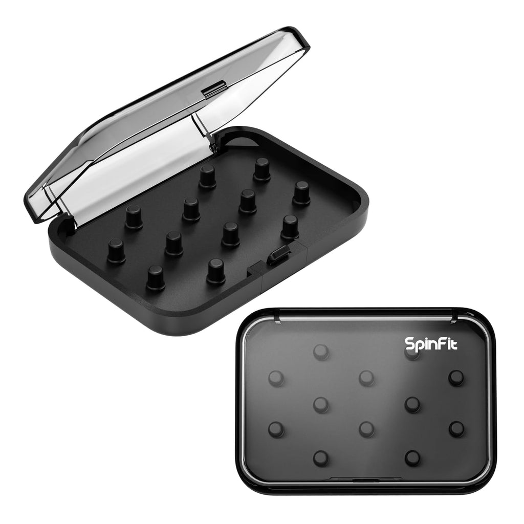 SpinFit Tip Pod - Storage Box for Ear Tips - Extra Transparent and Thick Material - BPA-Free PCTG Black - image 1