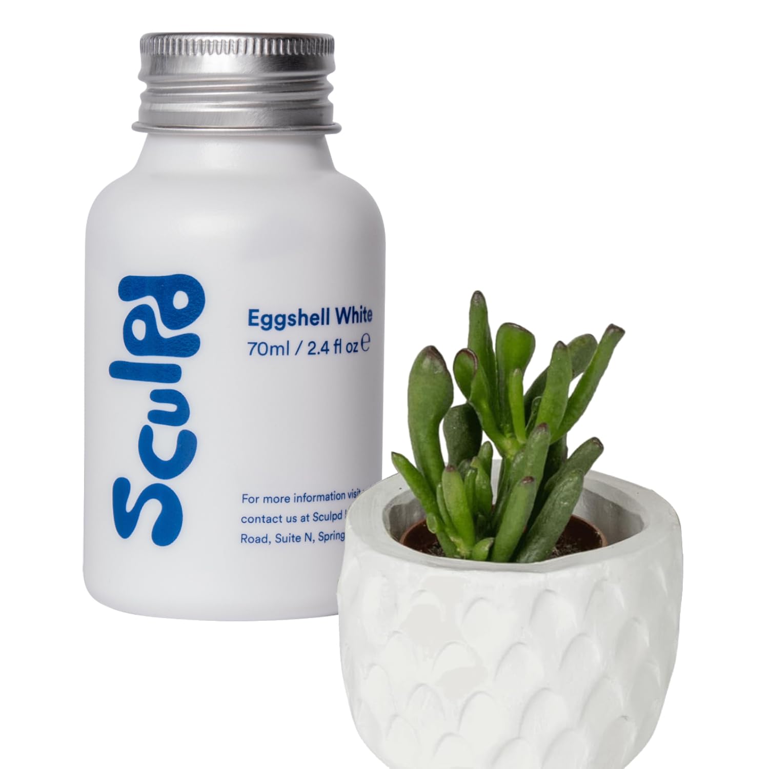 Sculpd Eggshell White Acrylic Paint – Waterproof Base Coat for Clay