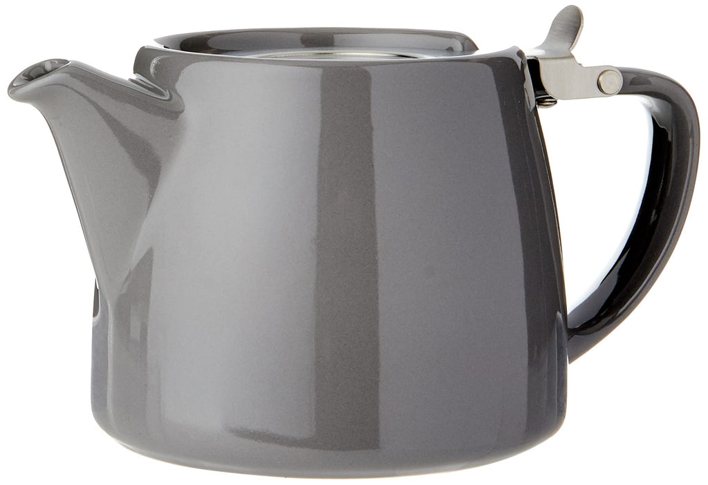 Forlife Stump Teapot with Infuser | 18 oz Ceramic Tea Pot - Grey