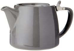 Forlife Stump Teapot with Infuser | 18 oz Ceramic Tea Pot - Grey