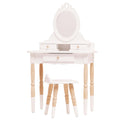 Le Toy Van Wooden Kids Vanity Table with Mirror and Stool – White