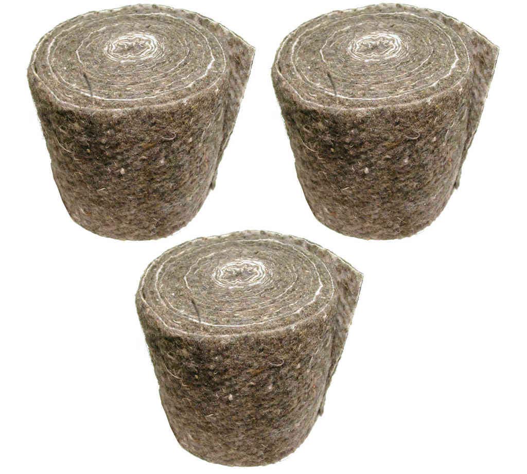 Jolof Store Pipe Insulation Lagging - Wool Felt Thermal Wrap | 3 Rolls