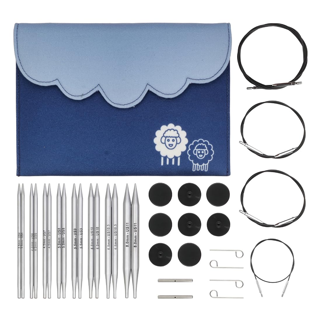 KnitPro Nova Metal Interchangeable Circular Knitting Needle Deluxe Set