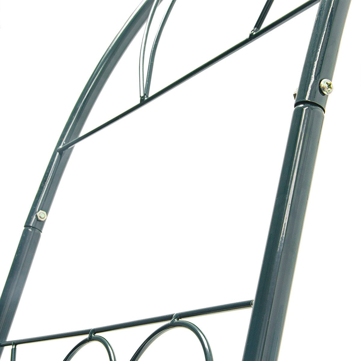 Relaxdays Metal Rose Arch Trellis – 2.3m Powder-Coated Steel Garden Arbour