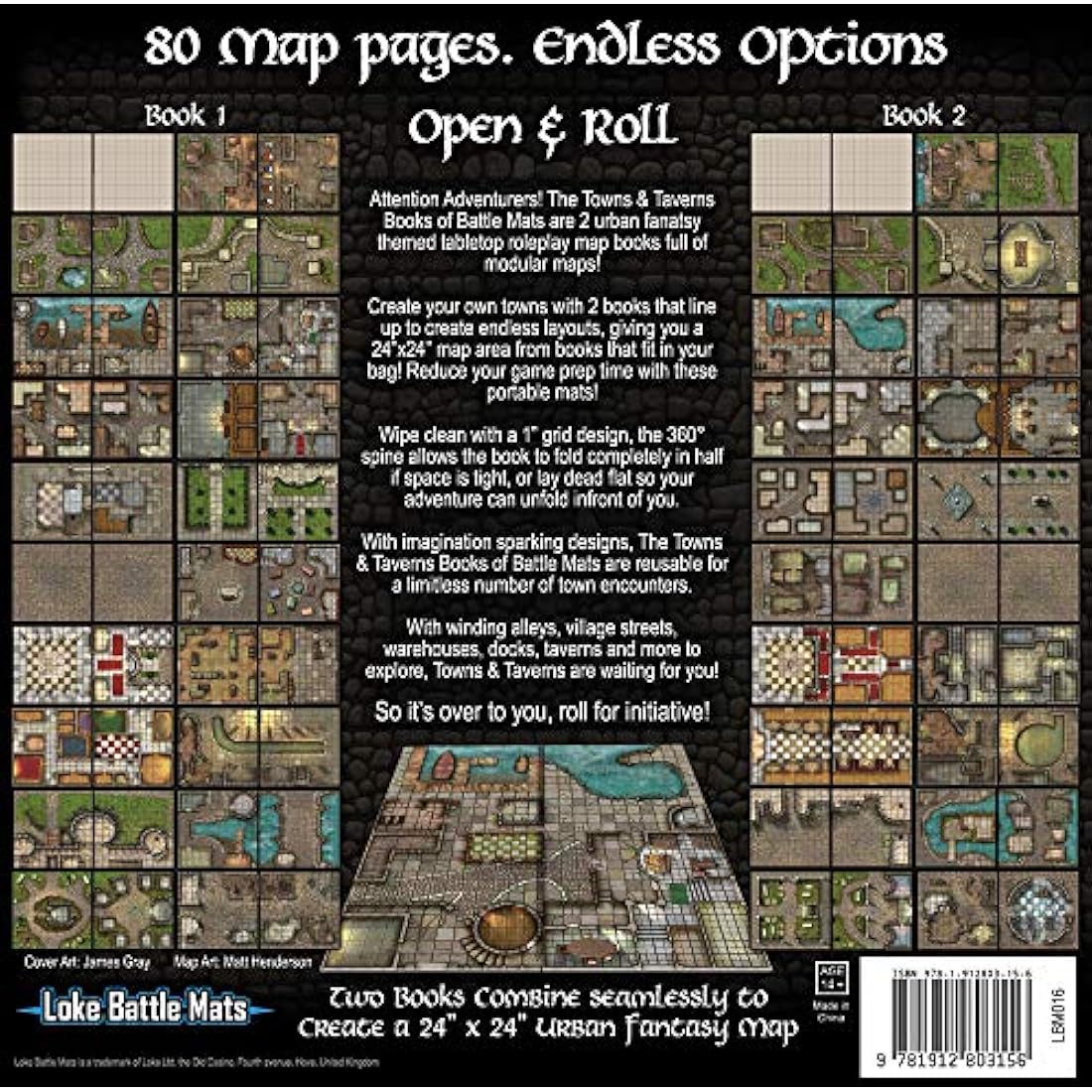 Towns & Taverns Books of Battle Mats | Jolof Store Fantasy RPG Maps
