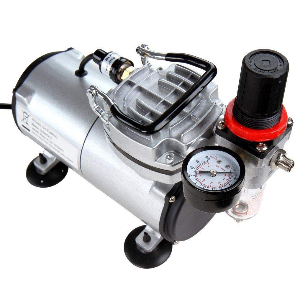 Timbertech Airbrush Kit with Compressor - 3 Nozzles for Cake & Nail Art