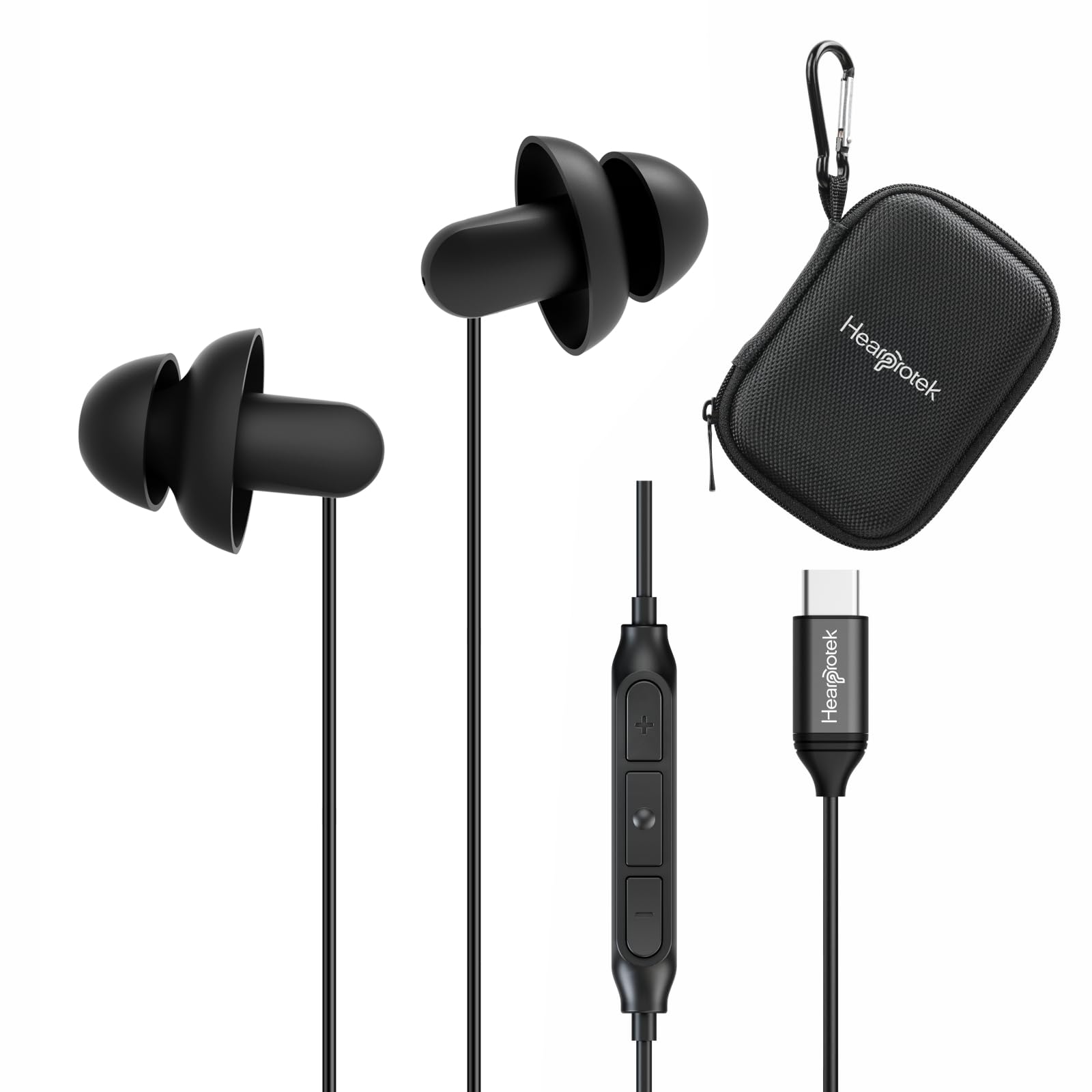 Hearprotek USB C Sleep Earbuds – 2 Pairs Noise Isolating Headphones