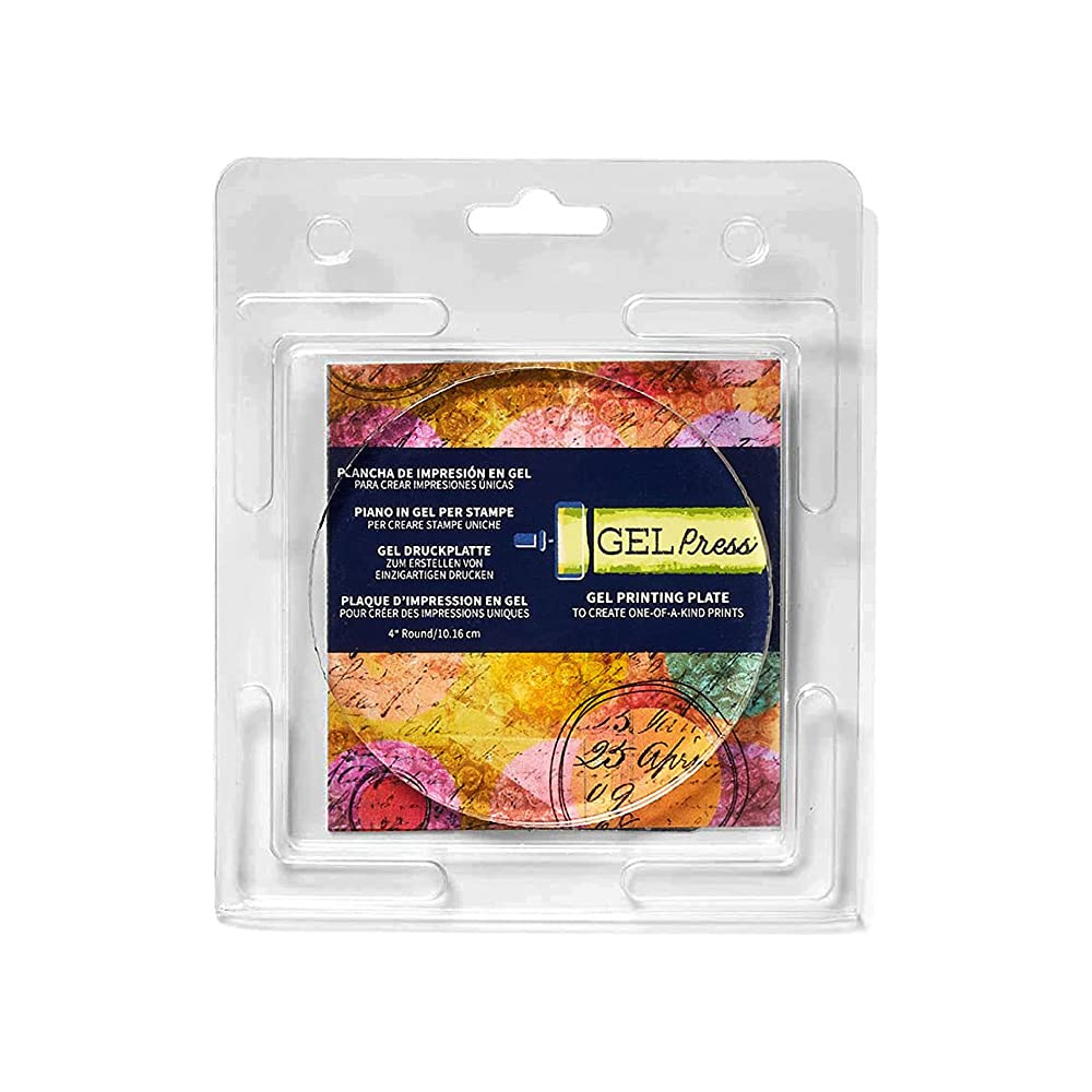 Gel Press 4-Inch Circle Monoprinting Plate – Reusable Gel Printing Plate
