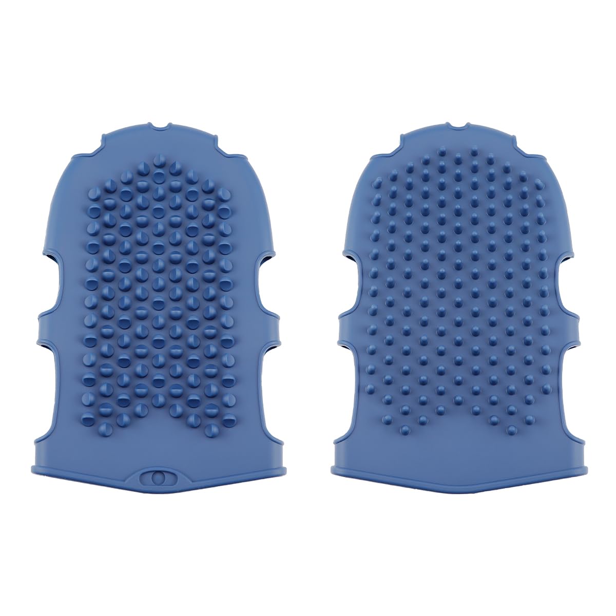 LNQ LUNIQI Silicone Exfoliating Bath Gloves | Soft Body Massage Mitts, Navy