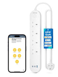 Meross 65W GaN Smart Power Strip – 4 Outlets & 3 USB Ports for HomeKit