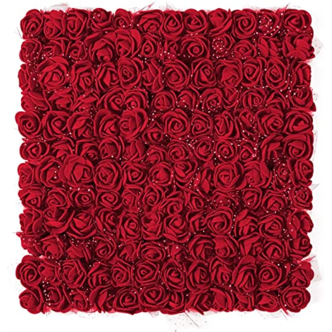 Jolof Store 144Pcs Mini Foam Roses – Dark Red Artificial Flower Heads
