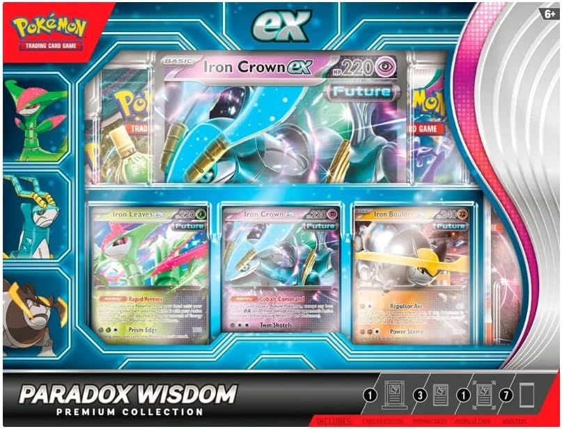 Pokémon TCG: Paradox Wisdom Premium Collection - Iron Crown & Booster Packs