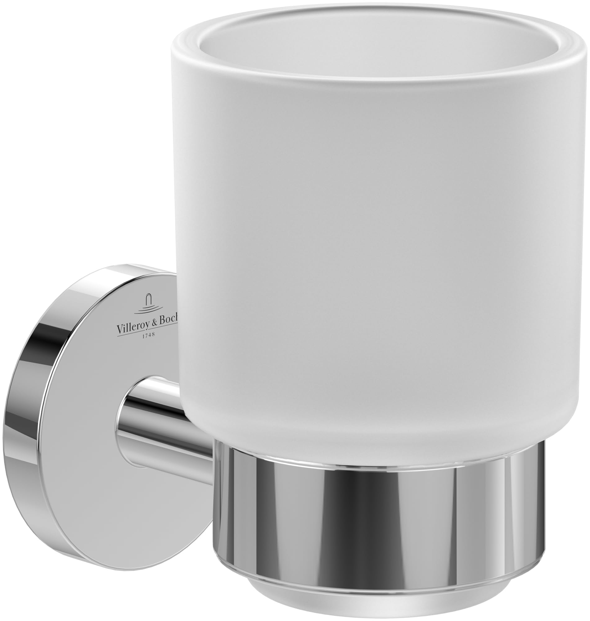 Villeroy & Boch Elements Tender Toothbrush Holder – Satin Glass & Zinc