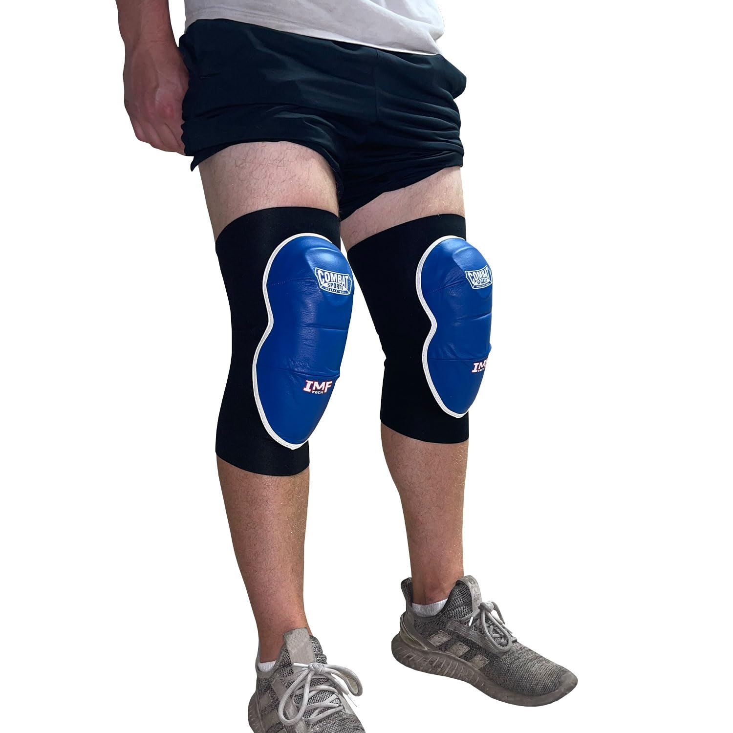 Combat Sports MMA Striking Knee Pads – IMF Tech Leather Sparring Gear