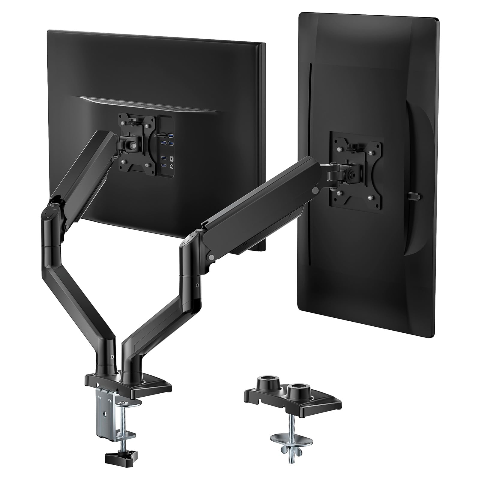 WALI Dual Monitor Stand – Gas Spring Arms for 17-32 Inch Screens