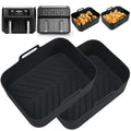 YQL Reusable Silicone Air Fryer Liners for Ninja Dual Basket 9.5L