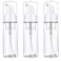 3 Pcs Travel Foam Pump Bottle, Portable 60ml / 2 oz Travel Size Pump Bottle, Empty Refillable Plastic Mousse Foam Soap Dispenser Pumps for Hand Soap