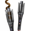 LANDOT Automatic Rotating Hair Curler – 2-Way Curling Wand in Classic Black