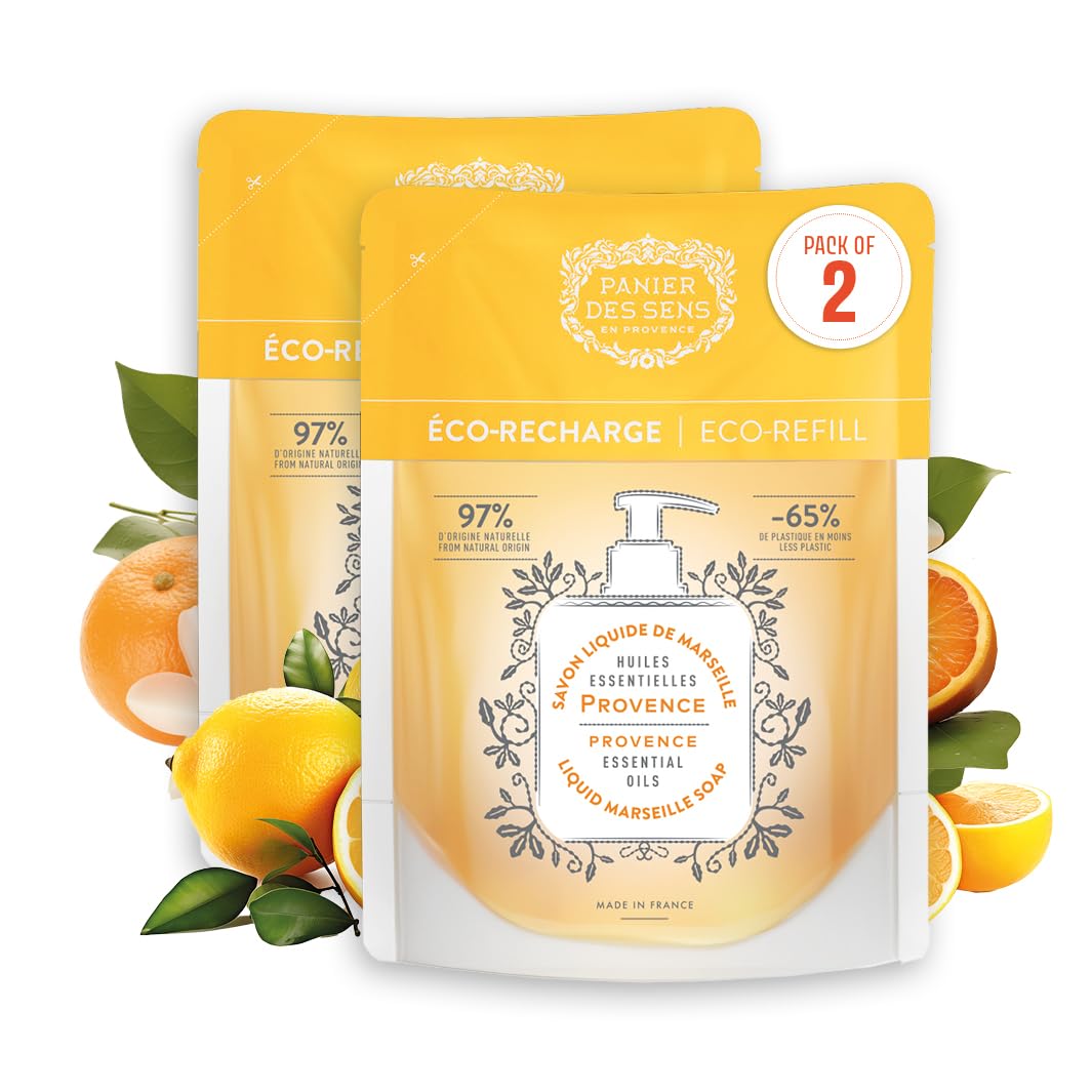 Panier des Sens Provence Liquid Hand Soap Refill - Savon de Marseille 2x500ml