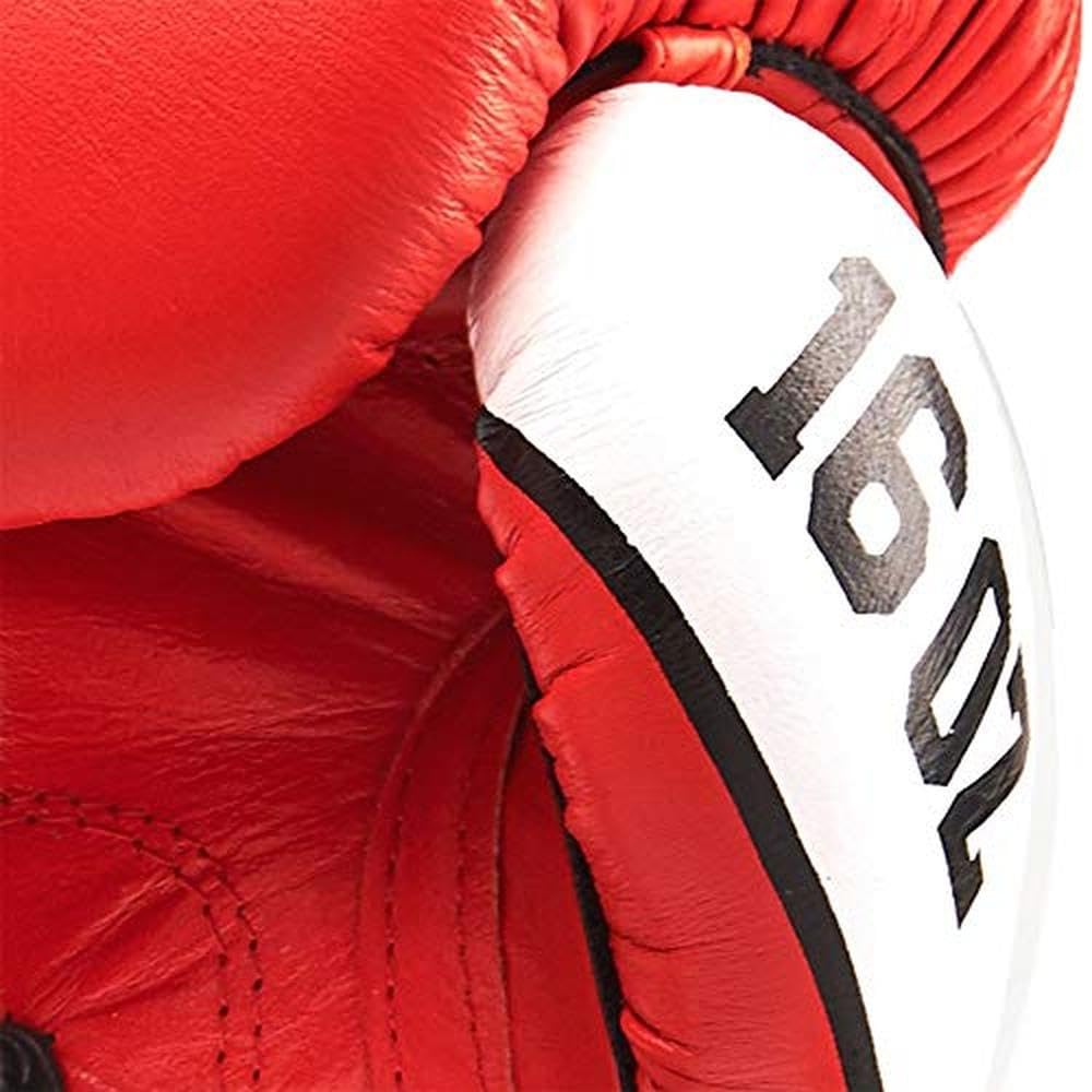 Leone 1947 Shock Boxing Gloves – Professional Leather – Red, 16 oz