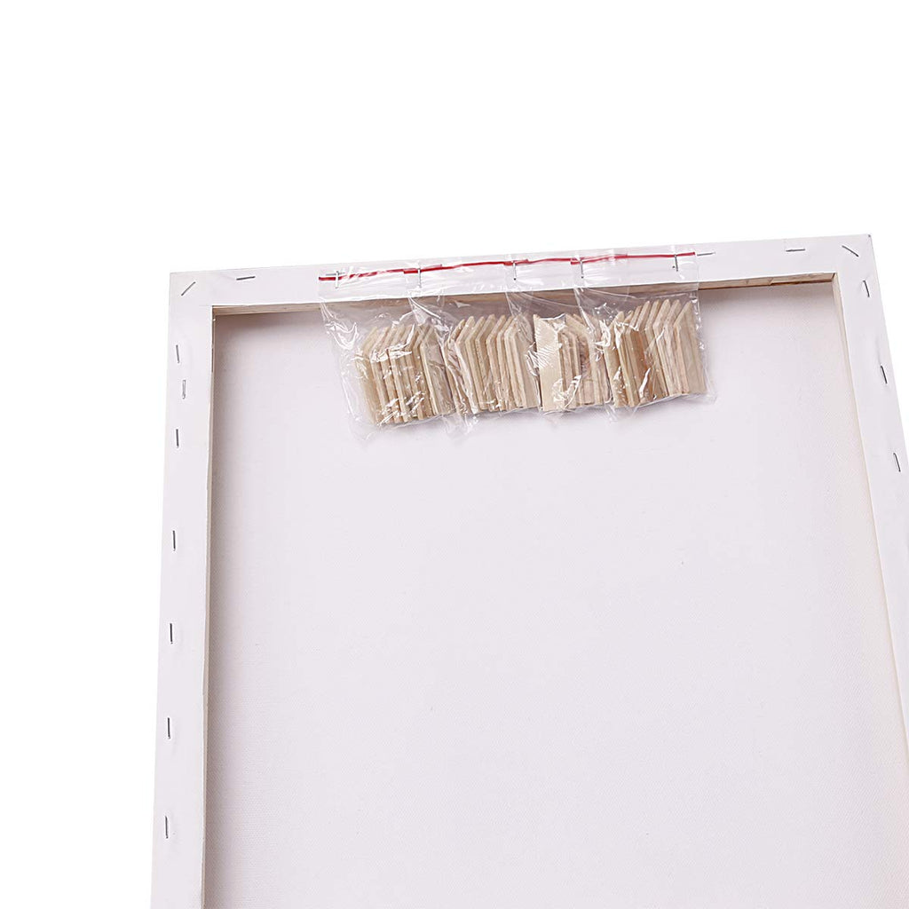 Exerz 40x50cm Stretched Cotton Canvas - 4 Pack Deep Edge Artist Frames
