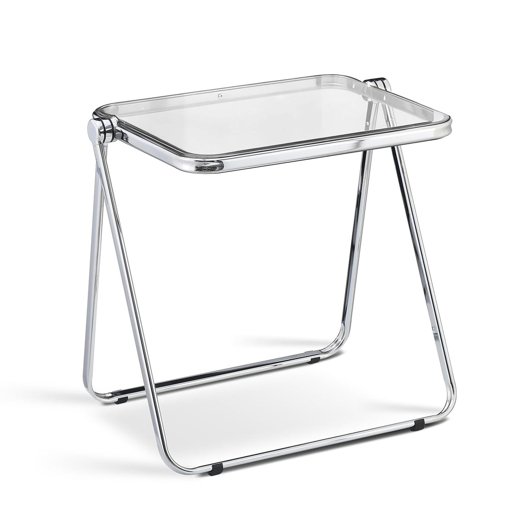 TAO ONE Acrylic Folding Table TV Tray Small Side Table - Gray