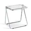TAO ONE Acrylic Folding Table TV Tray Small Side Table - Gray